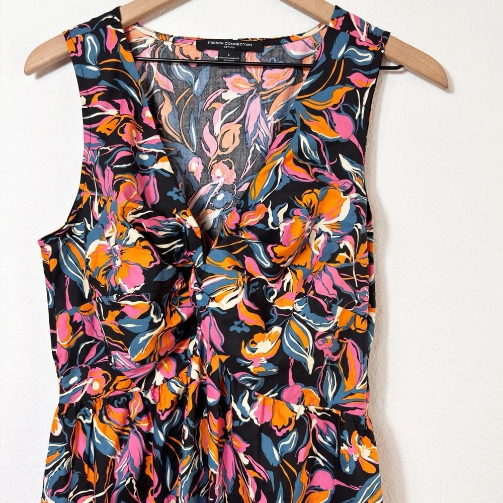 FRENCH CONNECTION WOMEN'S MAXI FRONT TWIST DRESS MULTICOLOR SIZE LARGE NWT - Picture 9 of 10